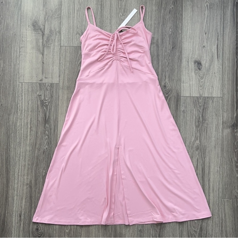 Susana Monaco pink slit dress XS